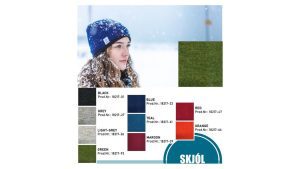 "Skjól" fleece-lined beanie green, green wool beanie lined with black fleece made from Icelandic wool