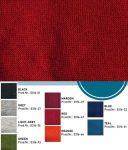 "Skjól" red neckwarmer made from Icelandic wool, lined with black fleece