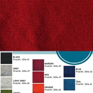 "Skjól" red neckwarmer made from Icelandic wool, lined with black fleece