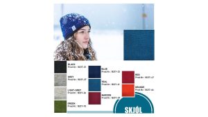 "Skjól" fleece-lined beanie teal, teal wool hat lined with black fleece made from Icelandic wool