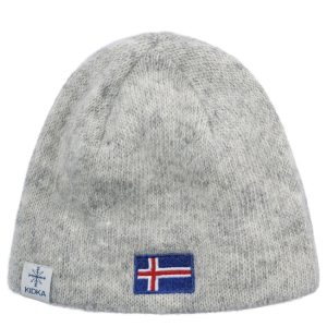 "Icelandic Flag" gray hat with embroidered Icelandic flag