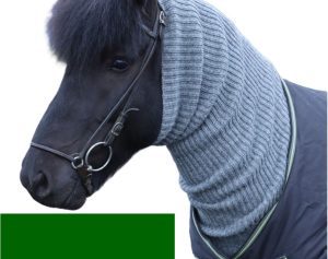Horse BAFF green turtleneck piece. Turtleneck piece for Icelandic horses made from Icelandic wool. Icelandic horse tack made in Iceland