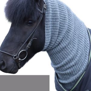 Horse BAFF gray turtleneck piece, turtleneck neck piece for Icelandic horses. Made from Icelandic wool. Icelandic horse tack made in Iceland